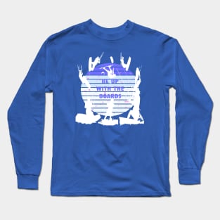 Kitesurfers Be Up With The Boards Retro Style Long Sleeve T-Shirt